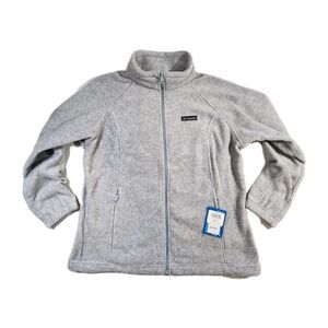 Columbia Sawyer Rapids Jacket Women 1X Gray Fleece Warm Outdoor Classic Layering